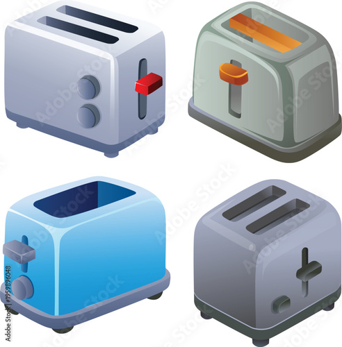 set of toaster home kitchen appliances