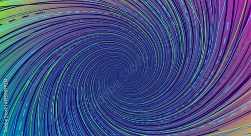 Vibrant Swirling Vortex - A Mesmerizing Abstract Design with Dynamic Colors.