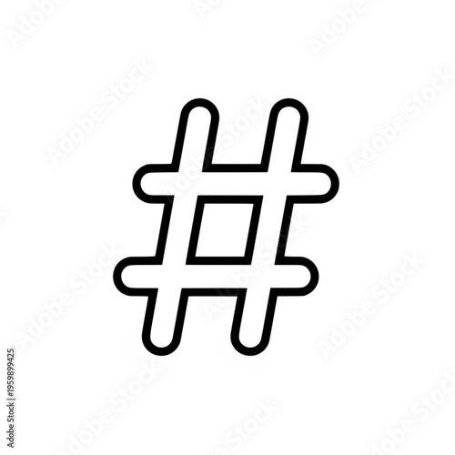 Simple Hash Tag Icon Design