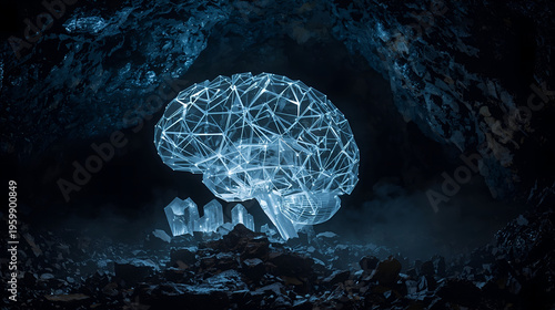 human brain in the night