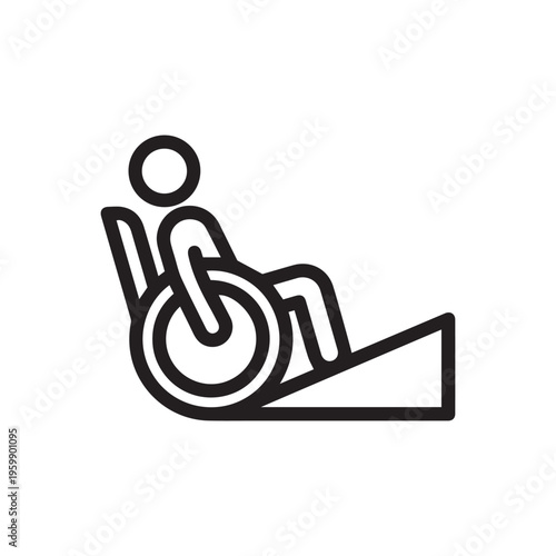 ramp line icon illustration vector graphic
