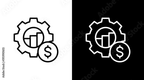 Business Development White Icon Set Design