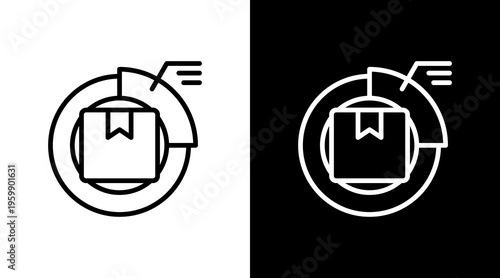 Market Penetration White Icon Set Design