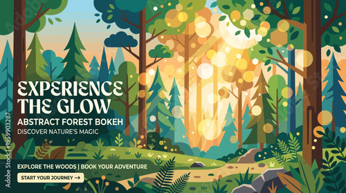 Experience the Glow Abstract Forest Bokeh