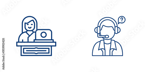Free Download Customer Service Support Icons isolated on transparent background - GFXLoad