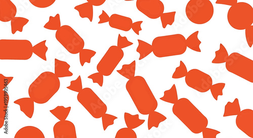 Orange candy pieces on a white background sweet treat confectionery