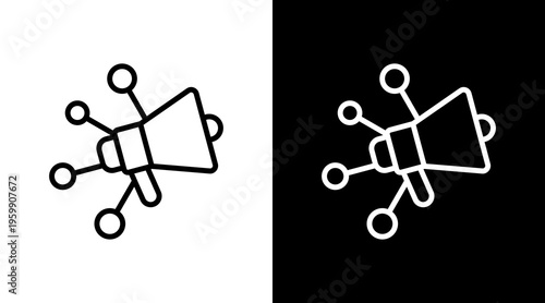 Affiliate Network White Icon Set Design