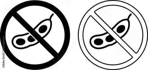 Prohibited and allowed symbols featuring a stylized snake and staff icon
