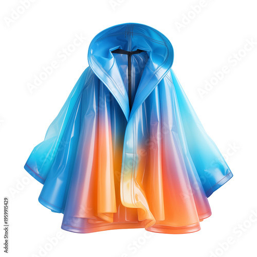 colorful gradient raincoat png