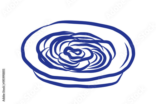 Spaghettis Line Art Illustration. Abstract Ink Contour Drawn Artwork. Imperfect Brush Stroke Painted Pattern. Felt-tip Pen Outline Contour Drawn Card Invitation Poster Print	