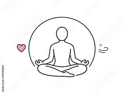 Daily mental wellness practice in a balanced lifestyle context focused on slowing down thoughts and improving emotional awareness through intentional pauses, a simple seated