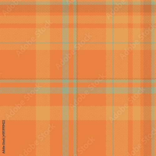 Guy textile pattern check, fibre texture vector background. Designer seamless tartan fabric plaid in orange and pastel colors.