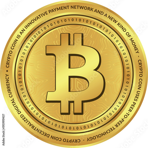 Cryptocurrencies and logos. 3D Bitcoin-BTC logo drawings.