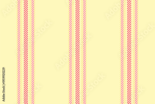 Package seamless vertical texture, furniture vector pattern background. Magazine stripe textile fabric lines in light and yellow colors.