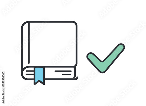 Preventing bookmark loss and maintaining reading continuity in daily habits focusing on simple tracking and care, a closed book with a single ribbon bookmark neatly visible and a