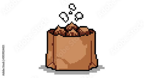 Pixel Art Bag of Hot Roasted Chestnuts.