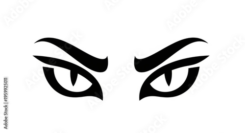 Angry Eyes Face Expression.