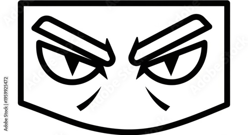 Angry face emoticon closeup.