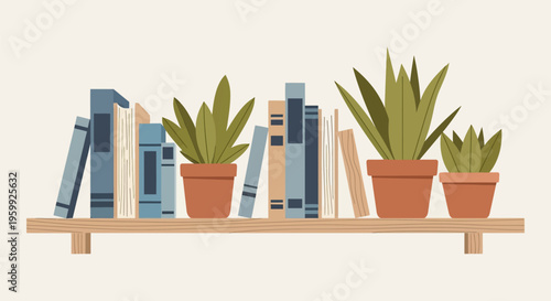Potted Plants on a Shelf.