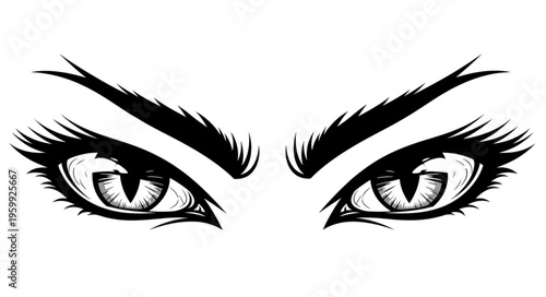 Angry Woman Eyes Closeup Portrait.