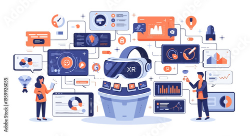 Virtual Reality Headset XR Technology Innovation.