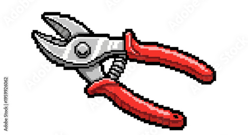 Pixel Art Garden Pruning Shears Tool.