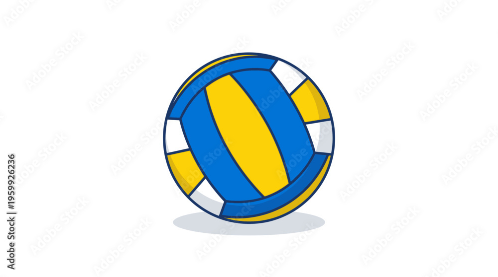 Fototapeta premium Volleyball Ball Isolated on White Background Sport Equipment.