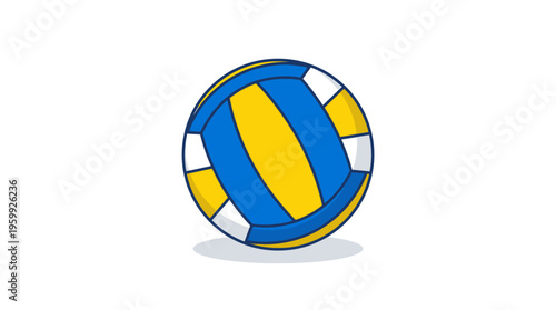 Volleyball Ball Isolated on White Background Sport Equipment.