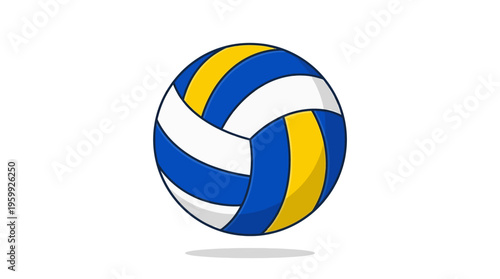 Volleyball Ball Isolated on White Background Sport Equipment.