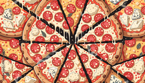 patron de trozos de pizzas 