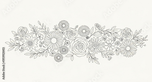 Black and white floral pattern.