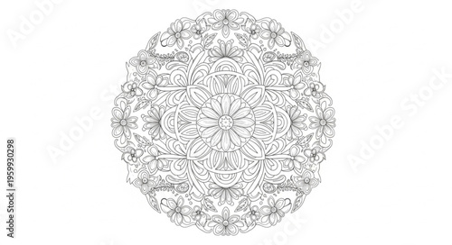 Black and white scribble circle.