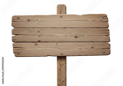 Old wooden signpost standing alone in an outdoor setting isolated on transparent background