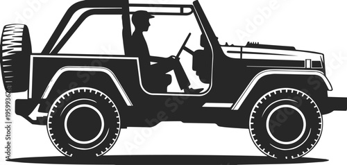 Side profile of 4x4 with driver