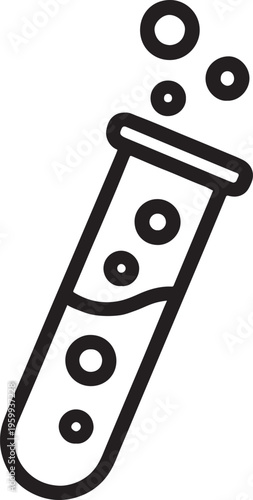 Laboratory chemical beaker mixing experiment vector icon