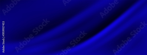Cobalt gradient background for azul design. Abstract blue degrade backdrop. Dark color gradation on fluid premium wallpaper with space. Indigo ppt with soft glow art. Bleu silk pattern footer