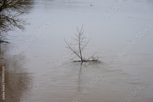 The impact of floods in Portugal in 2026, when rivers overflow and inundate agricultural fields