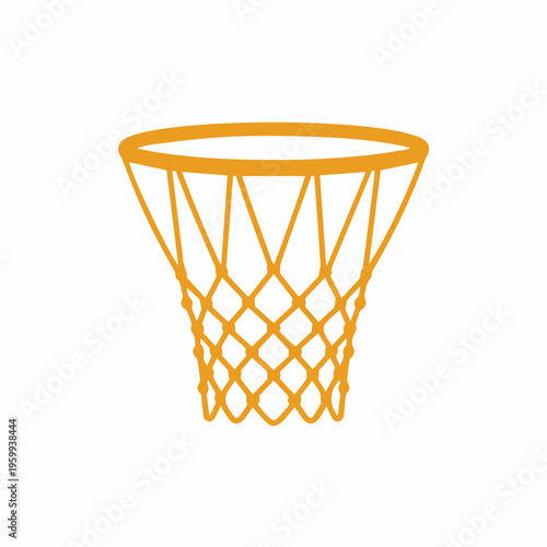 Basketball hoop and net view from below