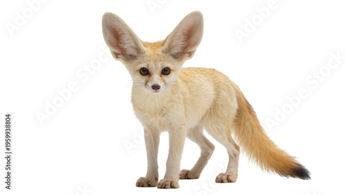Fotografie Adorable fennec fox with prominent ears, a charming desert animal standing gracefully