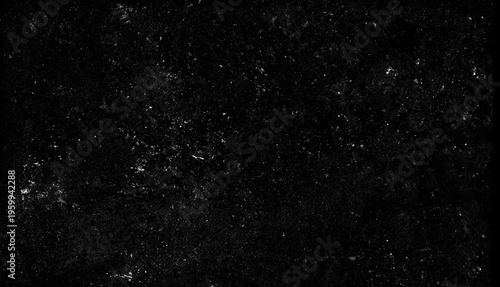 Old Photo Grunge Overlay Texture with Dust and Scratches Black Grainy Background.