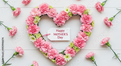 Heartfelt mother's day wishes with pink flowers and a special note