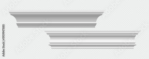 Classic Decorative Wall and Ceiling Molding Set – Elegant Crown Molding, Baseboard, and Architectural Trim Vector Collection