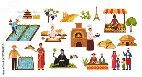 Global Food Culture: Diverse Culinary Traditions, Agricultural Practices & International Cuisine from Around the World