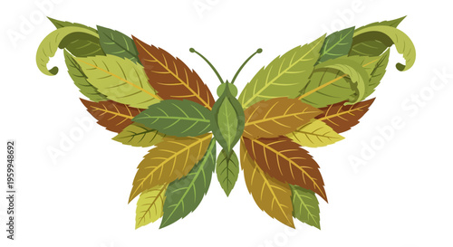 Colorful Leaf Butterfly Insect.