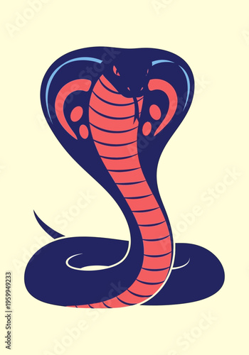 Venomous Cobra Snake Illustration.