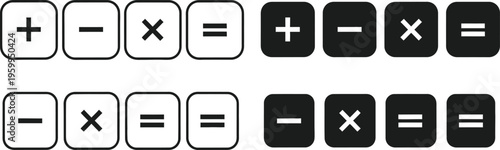 Mathematical operations on calculator keys