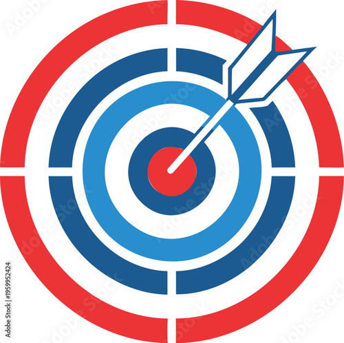 Bullseye target with arrow precision