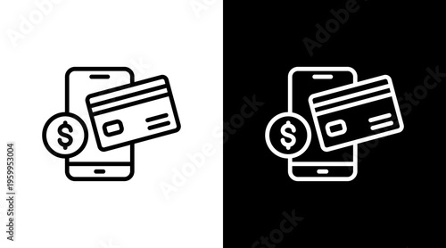 Savings Account White Icon Set Design