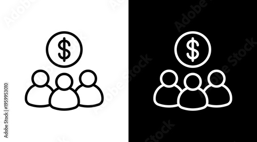 Mutual Fund White Icon Set Design