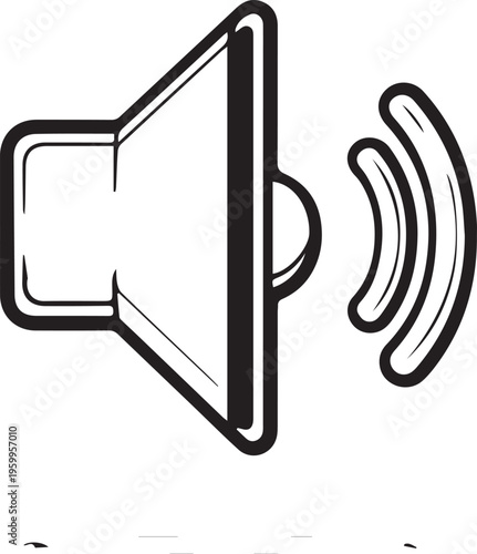 Minimalist mute speaker icon isolated on white background vector symbol